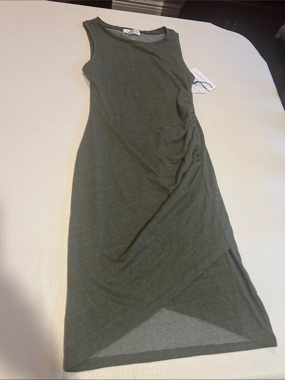 Sleeveless Olive Green Women's Dress